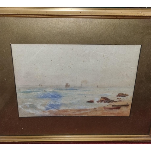 744 - A late 19th early 20th Century Watercolour of Ships at sea 'Blue Anchor' by Francis Ellicott. Signed... 