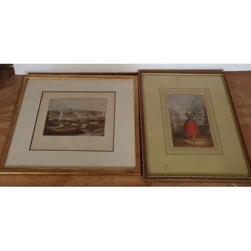 745 - A group of framed prints to include Baxter Prints.