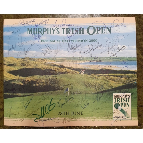 795 - A Collection of Murphy's Irish Open autographed items and other Golf Memorabilia.