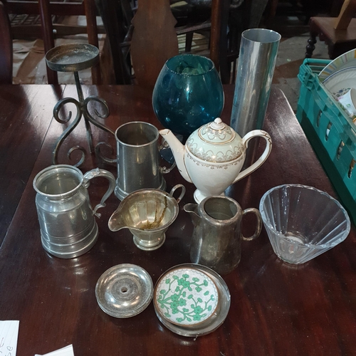 889 - A Quantity of Brass, Silver Plate, Oriental and other items.