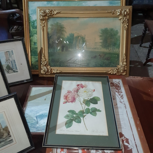 891 - A Group of Framed Pictures .