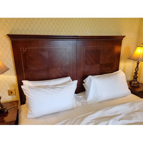 895 - Sold on Behalf of Charity. A Pair of Mahogany Veneered Single Bed Head Boards. H 105 x W 93 cm appro... 