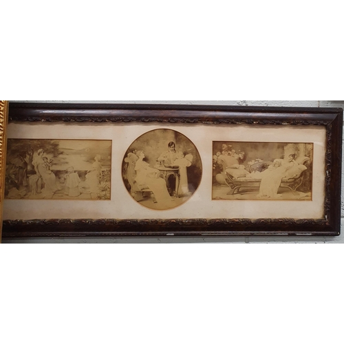 25 - An early 20th Century Photographic Print Collage in original frame. 32 x 87 cm approx.
