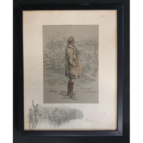 38 - Snaffles; The Gunner in 'Good hunting! old sportsman', an original Snaffles Print.
47 x 37.5 cm appr... 