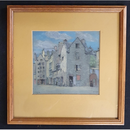 81 - Two early 20th Century Pastels of Continental Street scenes by C. Emanuel both signed LL.