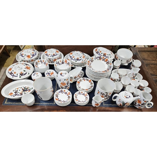 764 - An extremely large quantity of Royal Worchester Grainger Imari pattern Dinner Wares.