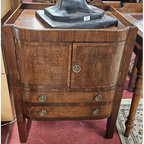 823 - A Georgian Mahogany two door Cupboard. W 60 x D 51 x H 78 cm approx.