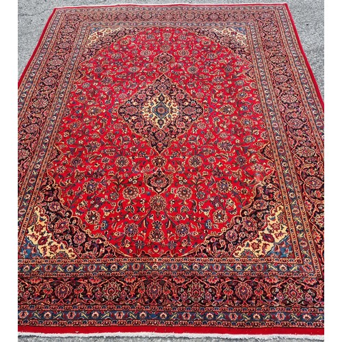 1160 - A fabulous rich Red ground Iranian Red ground Carpet Carpet with a trditional medallion design from ... 