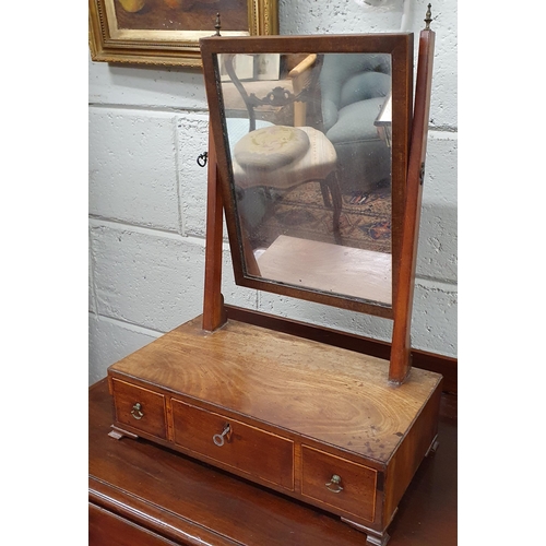 279 - A Regency Mahogany and Inlaid Crutch Mirror.
41 x 21 x H 56 cm approx.