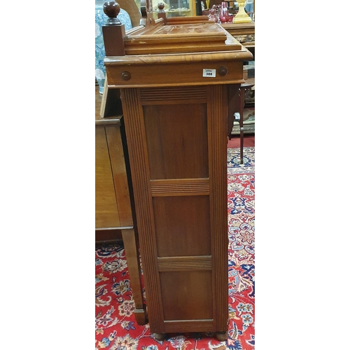 388 - A really good 19th Century Mahogany two door Side Cabinet with glazed front on turned supports and w... 