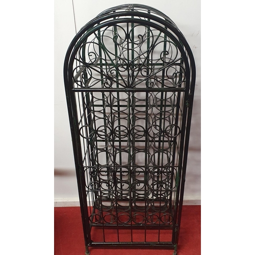 481 - A good heavy Metal Wine Rack with lockable door.
W 48 x 35 x H 120 cm approx.