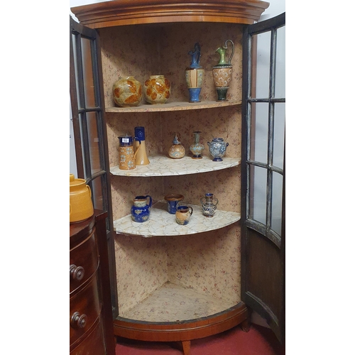 501 - A 19th Century Satin Birch Provincial Corner Cabinet. H 181 cm approx.