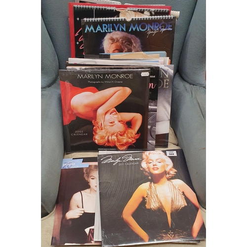 568 - A quantity of Marilyn Monroe Calendars of various dates.