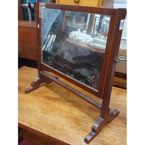 593 - A Regency Mahogany Crutch Mirror. W 54 x H 53 cm approx.