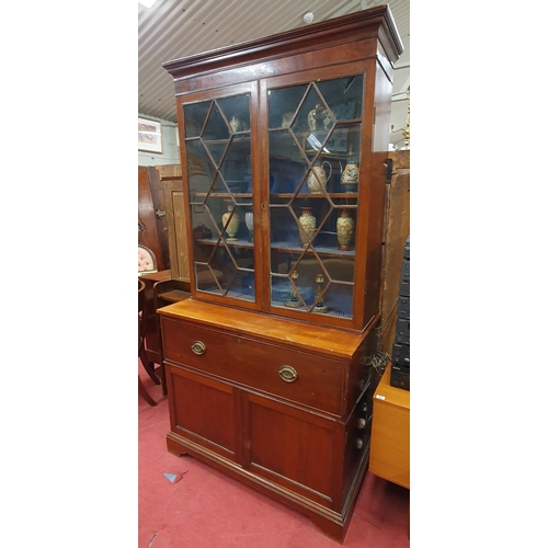 609 - A good Regency Mahogany Secretaire Bookcase with fully fitted interior. 116 x 54 x H 221 cm approx.