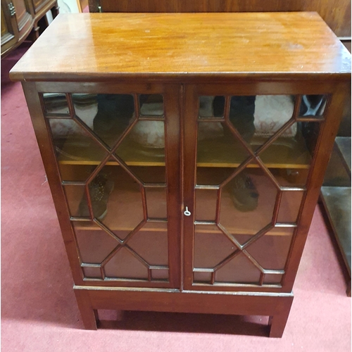 613 - A good early 19th Century Mahogany two door miniature Side Cabinet with astragal glazed panel doors ... 