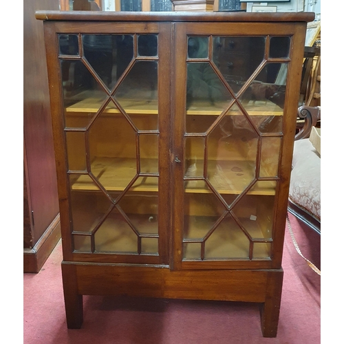 613 - A good early 19th Century Mahogany two door miniature Side Cabinet with astragal glazed panel doors ... 