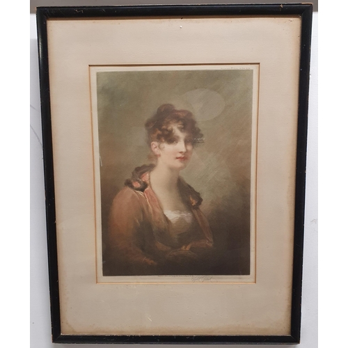 648 - After Elizabeth Pollock; A 19th Century colour Print of a beautiful woman. 68 x 52 cm approx.