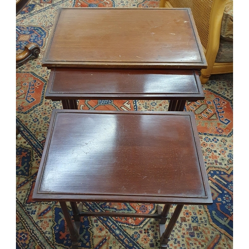 663 - A good nest of three 20th Century Mahogany Tables. Largest being 48 x 33 x H 68 cm approx.