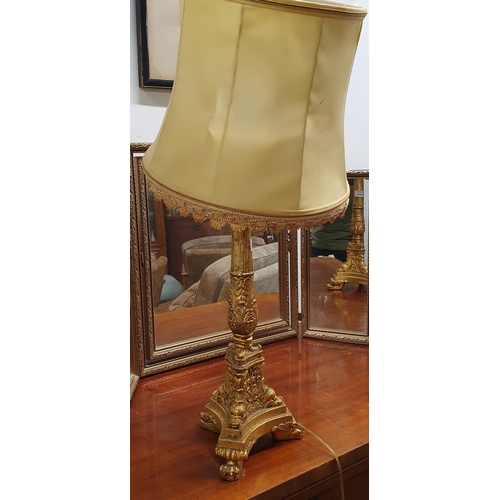 671 - A good Gilt Table Lamp. H 46 cm approx.