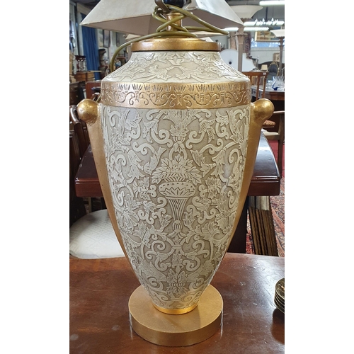 1190 - A good large Table Lamp in bulbous form.
H 63 cm approx.