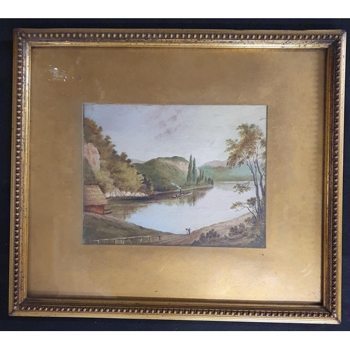 716 - A 19th Century possibly earlier Oil on Canvas of a paddle Steamer going down a river, no apparent si... 