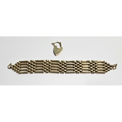 346 - A 9ct Gold rope Bracelet  with lock, approx weight 26gms.