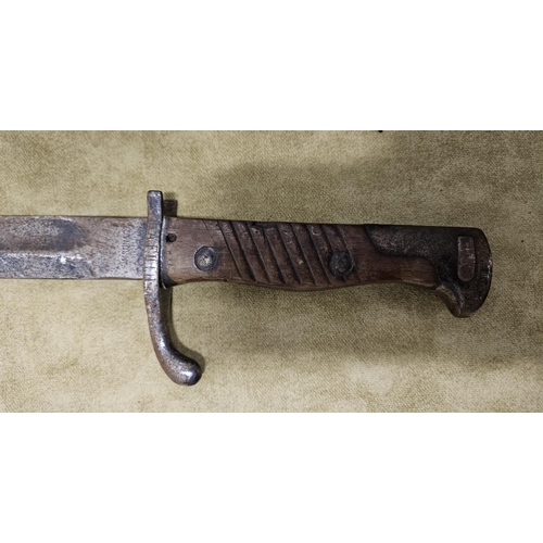 693 - A World War 1 German Butchers Blade Bayonet by SIMSON & CO SUHL. Stamp to the blade.