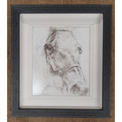 756 - Con Campbell(Irish), Mixed Media on Board 'Arkle'. Signed Lower Left. 45 x 40 cm approx.