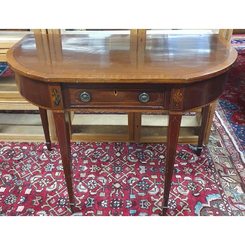 901 - A Regency Mahogany and inlaid Side Table with single frieze drawer on square tapered supports.
93.5 ... 