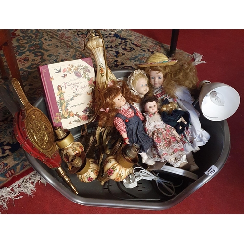 955 - A quantity of Items to include a Light, Porcelain Dolls, Electrical Equipment etc.