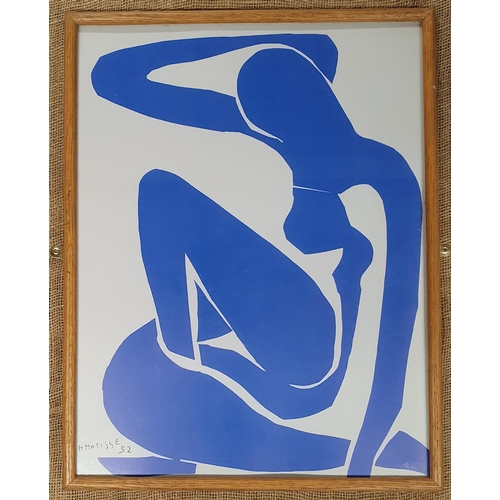 986 - A reproduction coloured Print after Matisse. 58 x 45 cm approx.