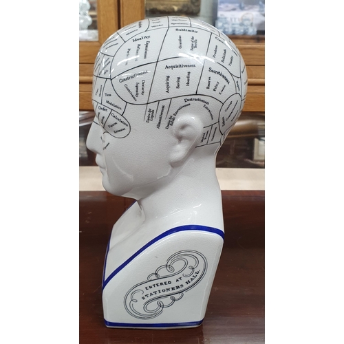 1031 - Phrenology man. A Ceramic Bust.