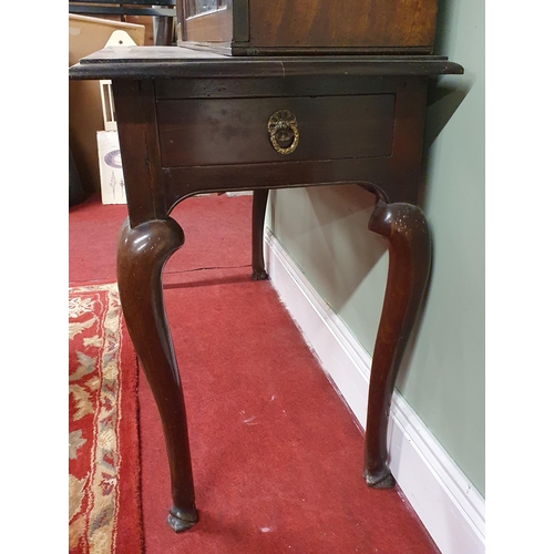 1047 - A 19th Century Mahogany Display Cabinet on stand with astragal glazed panel doors architectural pier... 