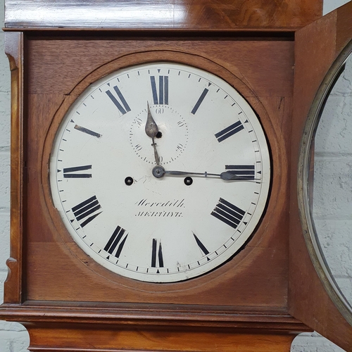 1082 - A good early 19th Century Mahogany Longcase Clock by William Meredith of Merthyr Tydfil, Wales. H 20... 