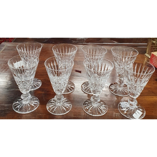 1120 - A good set of eight Waterford Crystal Port Glasses. H 11 cm approx.