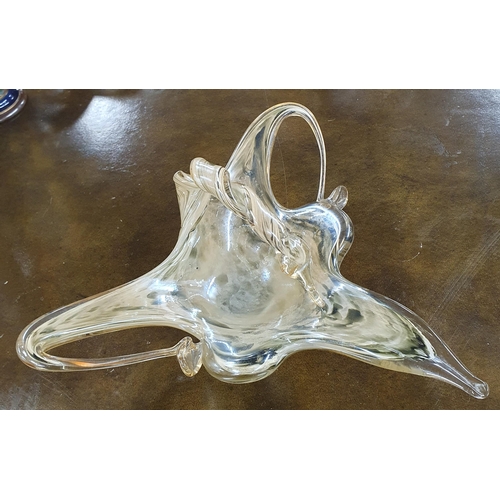 1128 - A large Italian Art Glass Centrepiece possibly Murano. H 18 x W 37 x D 31 cm approx.