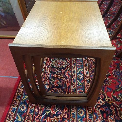 1132 - A good mid Century teak Nest of Tables probably G Plan. H 49 x W 53 x D 43 cm approx.