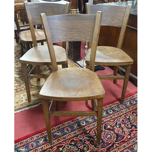 1158 - A good set of three 20th Century Bentwood style Chairs with solid seats.
H 87 x W 43 x D 40 cm appro... 