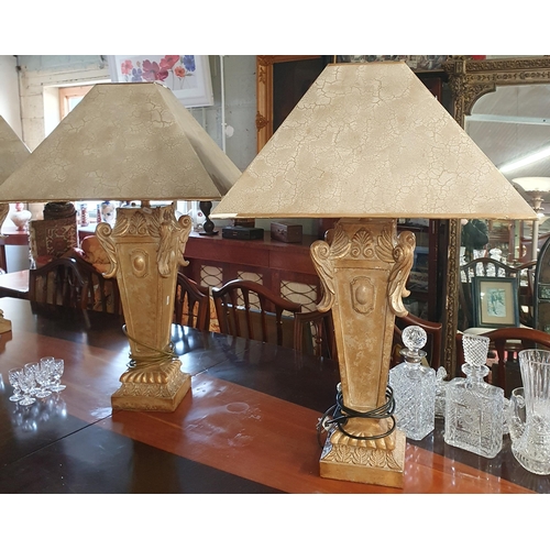 1180 - A really good pair of architectural style Table Lamps. H 65 cm approx.