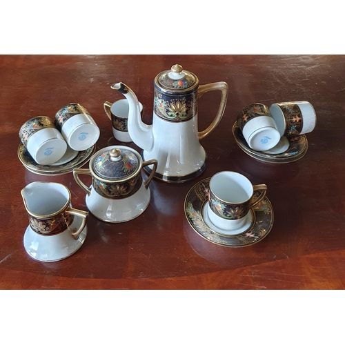 1189 - A good early Noritake Coffee Set. H 17 cm approx.