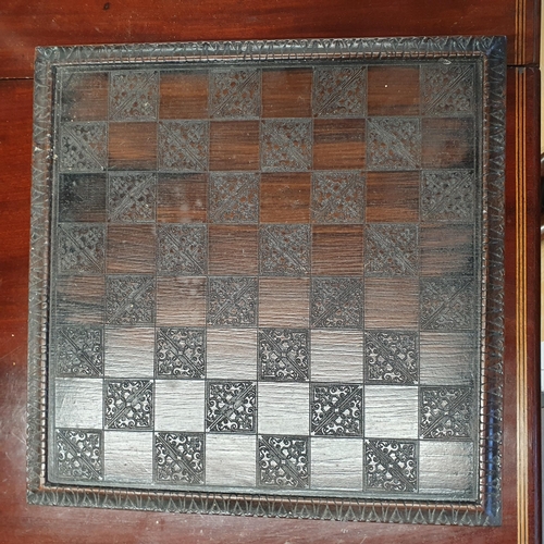 1201 - A vintage Haig Whiskey 'Quality with age' Pub Mirror along with a timber chess board lacking chess p... 