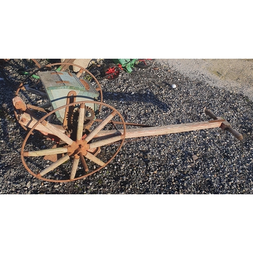 1223 - A 19th Century hand drawn Seeder by Kell & Co Ltd, Colchester. L 150 cm approx.