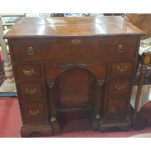 1167 - A good kneehole Secretaire Desk.
H 92 x W 94 x D 54 cm approx.