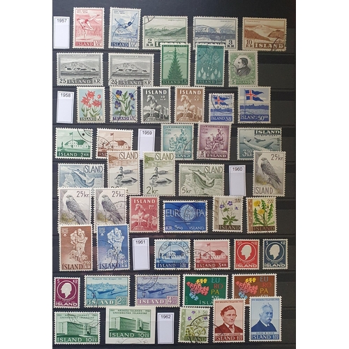 412A - A large collection of Sweden, Iceland and Greenland Stamps.