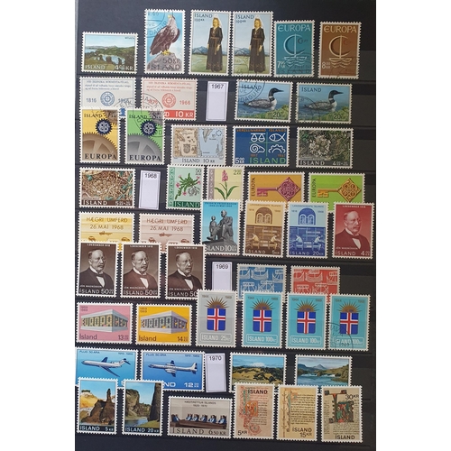 412A - A large collection of Sweden, Iceland and Greenland Stamps.