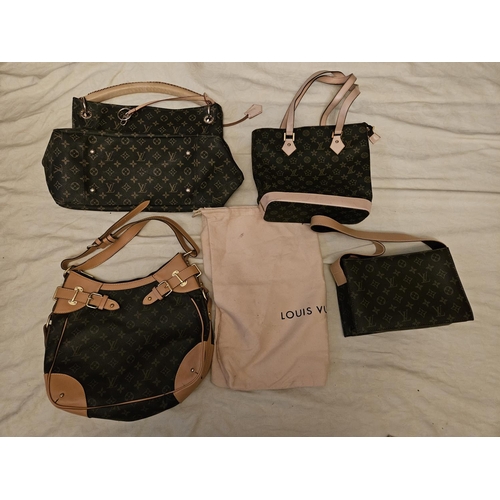 886 - Four Louis Vuitton Handbags, possibly original. Please note no condition reports will be done on thi... 