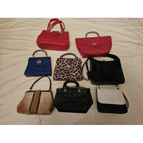 892 - Eight vintage Handbags Prada, Esprit etc. Please note no condition reports will be done on this lot.... 