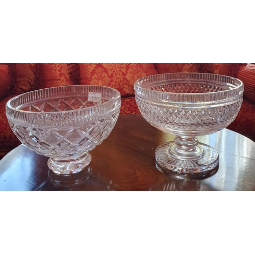 103 - Two early 20th Century Waterford Crystal Bowls. Diam. 20 H 13 cm approx. and Diam. 19 x H 15 cm appr... 