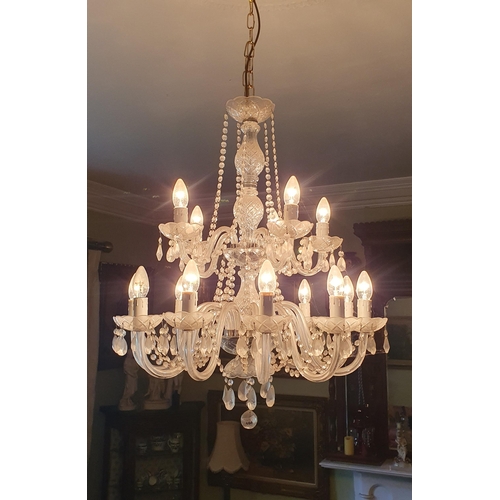 104 - A fantastic ten branch Bohemian Crystal Chandelier 77 x 64diam cm approx.